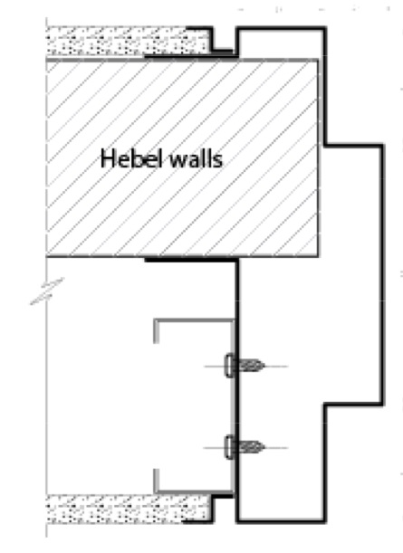 Standard Frame for fixing to Hebel Walls