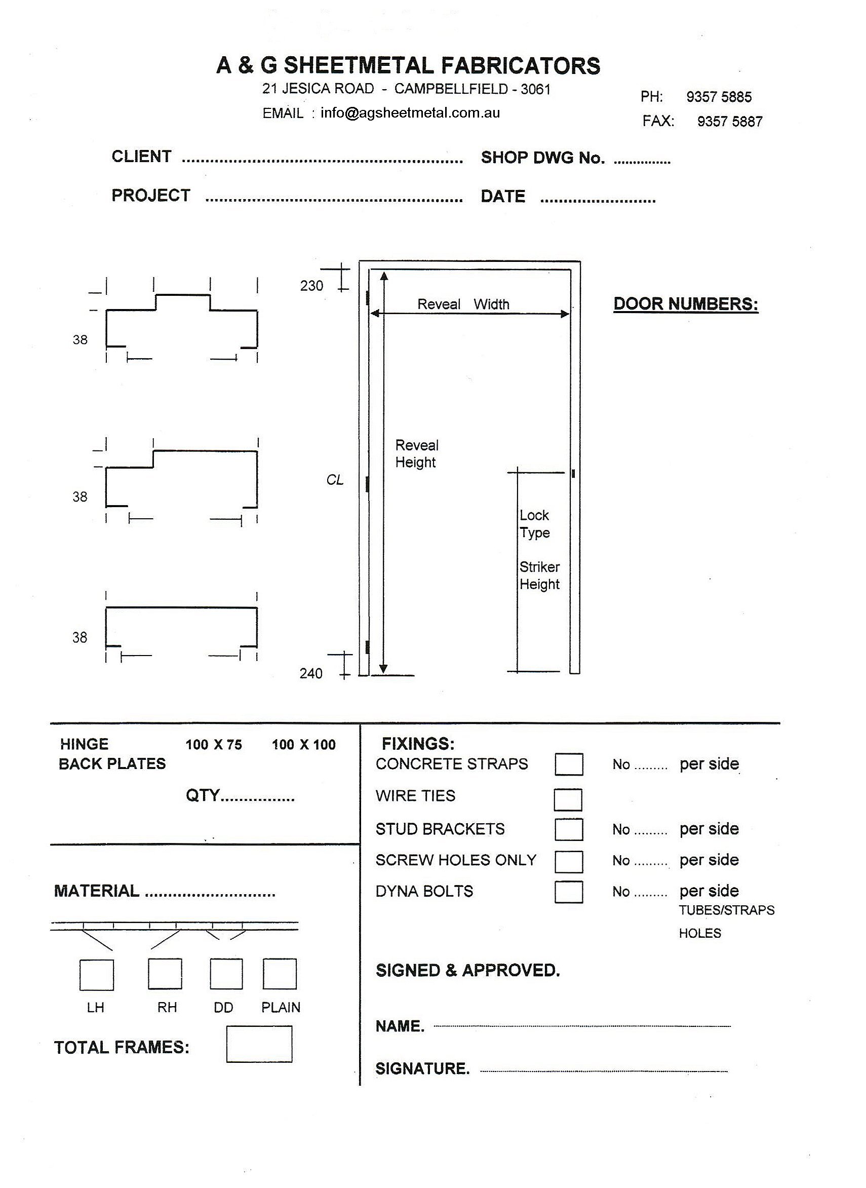 Frame Details